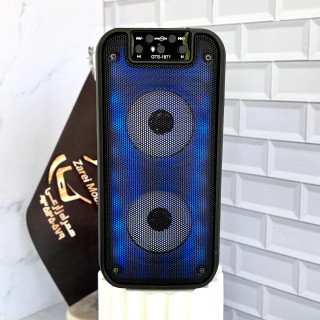 اسپیکر بلوتوثی گریت نایس GTS 1871 با صدای قدرتمند، رقص نور RGB، درگاه USB و رم، طراحی قابل حمل و کیفیت ساخت عالی مناسب مهمانی و سفر